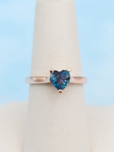 Alexandrite Heart Ring - 10K Rose Gold - Marie's Exclusive