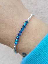 Load image into Gallery viewer, &quot;Blue Crystal&quot; Beaded Bracelet- Our Whole Heart