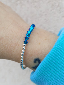 "Blue Crystal" Beaded Bracelet- Our Whole Heart