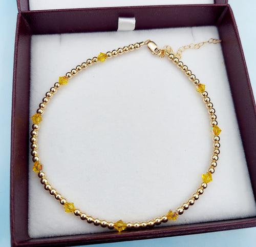 Sunflower Crystal by The yard Anklet - Our Whole Heart