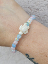 Load image into Gallery viewer, Morganite Sea Turtle Stretch Bracelet