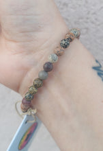 Load image into Gallery viewer, Picture Jasper Sea Turtle Stretch Bracelet