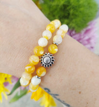 Load image into Gallery viewer, &quot;Prosperity&quot; Yellow Shell Stacker Bracelet - TJazelle