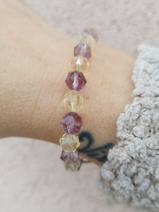 "Body and Soul" Amethyst Citrine Faceted Stacker -TJazelle