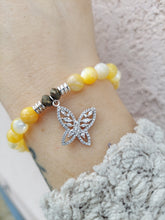 Load image into Gallery viewer, "Butterfly CZ" Silver Charm Bracelet - TJazelle