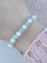 Load image into Gallery viewer, One Tree Planted Light Green Selenite Charity Stacker - TJazelle