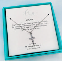 Load image into Gallery viewer, CZ Cross Necklace - Sterling Silver TJazelle