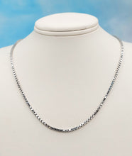 Load image into Gallery viewer, 18” White Gold Box Chain - 14K
