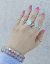 Load image into Gallery viewer, Oval Rainbow Moonstone Ring - Sterling Silver