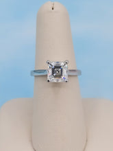 Load image into Gallery viewer, Custom 2.41 Carat Asscher Cut White Gold Moissanite Diamond Engagement Ring