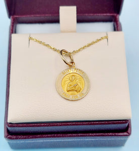 St Peter Medal Hollow Pendant - 14K Yellow Gold