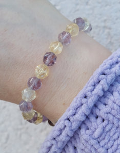 "Body and Soul" Amethyst Citrine Faceted Stacker -TJazelle