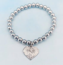 Load image into Gallery viewer, The Sweetest Protection Heart Cherub Charm Bracelet