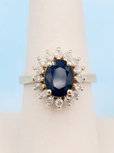 Load image into Gallery viewer, Sapphire &amp; Diamond Ring - 14K Yellow Gold - Estate