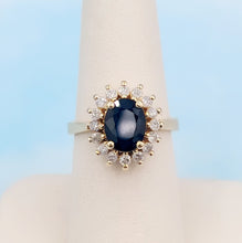 Load image into Gallery viewer, Sapphire &amp; Diamond Ring - 14K Yellow Gold - Estate