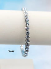 Load image into Gallery viewer, Silver with Rhinestone Flex Bangle Bracelet