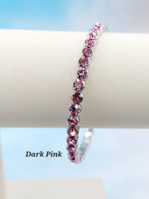 Load image into Gallery viewer, Silver with Rhinestone Flexible &amp; Stackable Bangle Bracelet