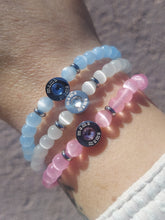 Load image into Gallery viewer, Pink Selenite &amp; Pink CZ MAMA Bracelet - TJazelle HELP Collection