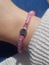 Load image into Gallery viewer, Pink Selenite &amp; Pink CZ MAMA Bracelet - TJazelle HELP Collection