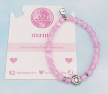 Load image into Gallery viewer, Pink Selenite &amp; Pink CZ MAMA Bracelet - TJazelle HELP Collection
