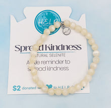 Load image into Gallery viewer, Spread Kindness Natural Selenite Stacker - TJazelle HELP Collection