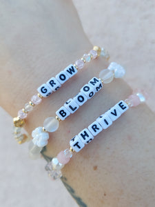 “Grow" Bouquet - Little Words Project Bracelet