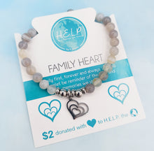 Load image into Gallery viewer, Family Heart Charm Bracelet -  TJazelle HELP Collection