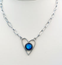Load image into Gallery viewer, Atlas Moon Glow Necklace in Stainless Steel - Blue Moon