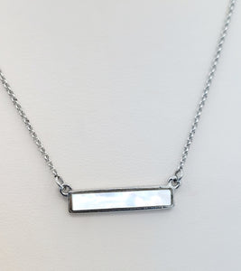 Mother of Pearl Bar Necklace - Luca and Danni