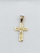 Load image into Gallery viewer, Petite Crucifix Cross Pendant with Bale - 14K Yellow Gold