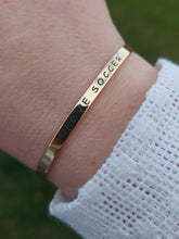 Load image into Gallery viewer, "I Love Soccer" Bangle Bracelet