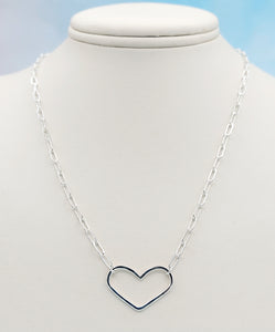 Lover Heart Necklace - Sterling Silver