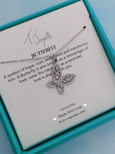 Load image into Gallery viewer, Butterfly CZ Necklace - Sterling Silver TJazelle