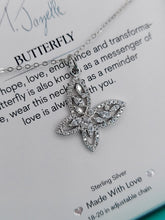 Load image into Gallery viewer, Butterfly CZ Necklace - Sterling Silver TJazelle