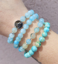 Load image into Gallery viewer, Aqua Fire Agate Stacker - TJazelle