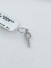 Load image into Gallery viewer, Diamond Key Charm - 14K White Gold