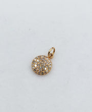 Load image into Gallery viewer, Diamond Disc Charm - 14K Yellow Gold