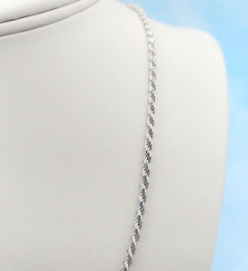 16” Silver Rope Chain - Sterling Silver