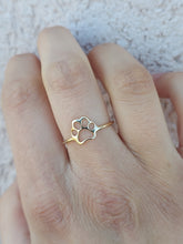 Load image into Gallery viewer, Paw Print Ring - 14K Yellow Gold