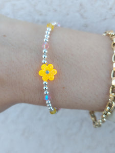 "Opal Flower & Crystals" Beaded Bracelet - Our Whole Heart