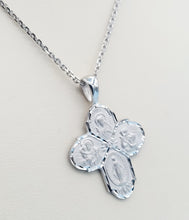 Load image into Gallery viewer, Four Way Medal Cross on Cable Chain - Sterling Silver