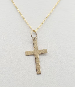 Petite Gold Cross on 16" Gold Chain