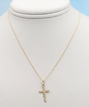 Load image into Gallery viewer, Petite Gold Cross on 16&quot; Gold Chain