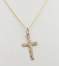 Load image into Gallery viewer, Petite Gold Cross on 16&quot; Gold Chain