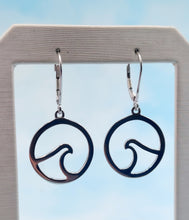 Load image into Gallery viewer, Wave Leverback Earrings - Sterling Silver