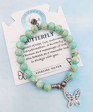 Load image into Gallery viewer, "Butterfly CZ" Silver Charm Bracelet - TJazelle