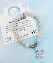 Load image into Gallery viewer, "Butterfly CZ" Silver Charm Bracelet - TJazelle