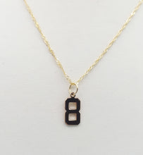 Load image into Gallery viewer, Number 8 On Singapore Chain - 14K Yellow Gold