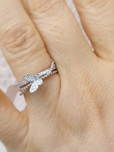 Load image into Gallery viewer, Butterfly Diamond Layer Ring - 14K White Gold