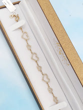 Load image into Gallery viewer, Diamond Heart Bracelet - 14K Yellow Gold
